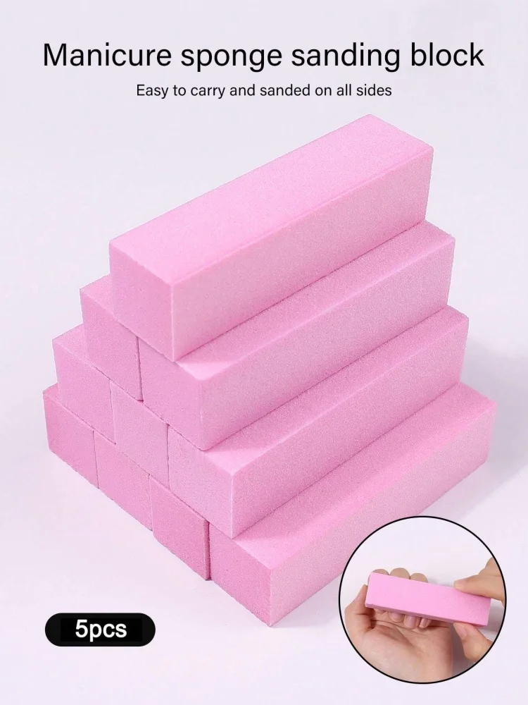 5/10Pcs Colorful Buffing Sanding File Block Pedicure Manicure Care Nail Art Sponge Buffer Block Polish Manicure Pedicure Tools