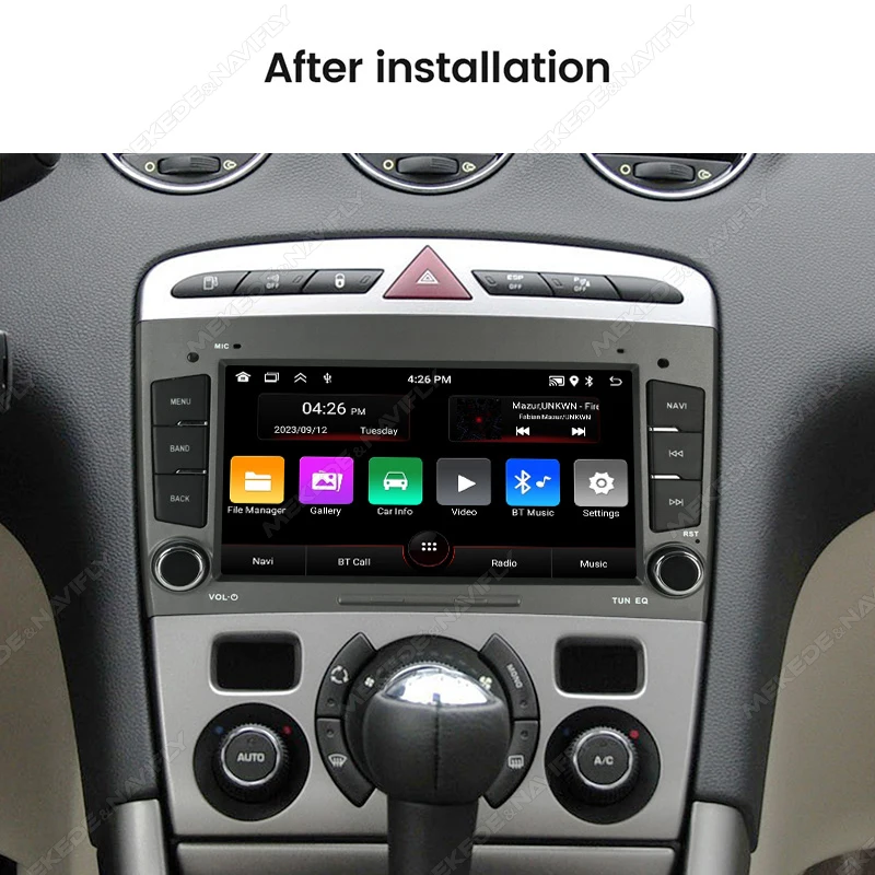 Android 13 2Din Car Stereo 7“ GPS Navigation For Peugeot 308 408 T7 2007 20178 2019 Car Radio IPS Screen CarPlay Auto Multimedia