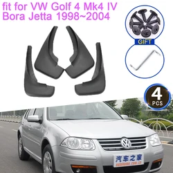 4x Mudguards for VW Golf 4 Mk4 IV Bora Jetta 1998~2004 Accessories Volkswagen 2003 2002 2001 Mudflap Splash Guards Wheels Fender