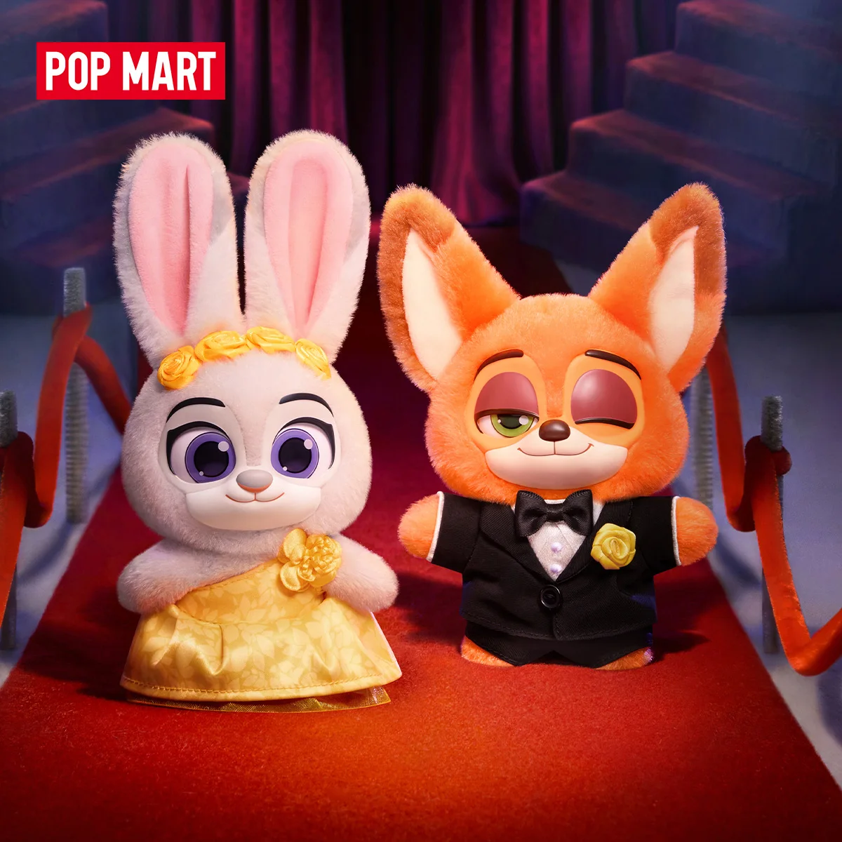 Image of 【EU】POP MART Zootopia Ace Duo Serie Plüsch-Anhänger 1/8 Stück Blindbox POPMART Niedliches Spielzeug Mystery Box