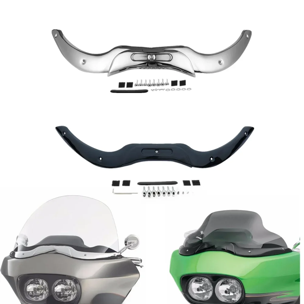 Wykończenie przedniej szyby motocykla dla Harley Touring CVO Road Glide 2004-2013 Ultra FLTR FLTRU FLTRX Custom — zdjęcie 2