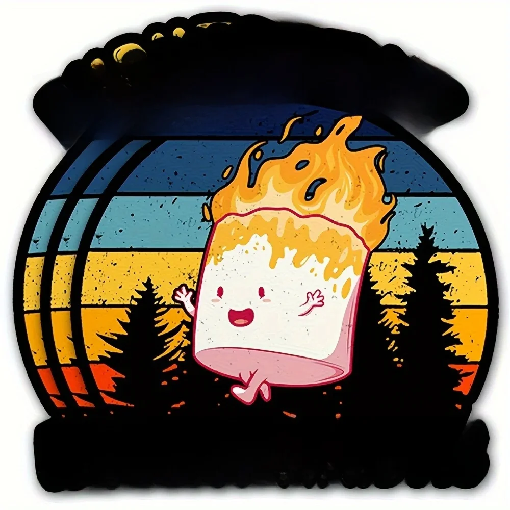 Autocollants de Moto brûlés mais optimistes, 1 pièce, imperméables, pour casque de Moto, réservoir de carburant, bricolage, ordinateur portable, téléphone, valise, décalcomanies en vinyle