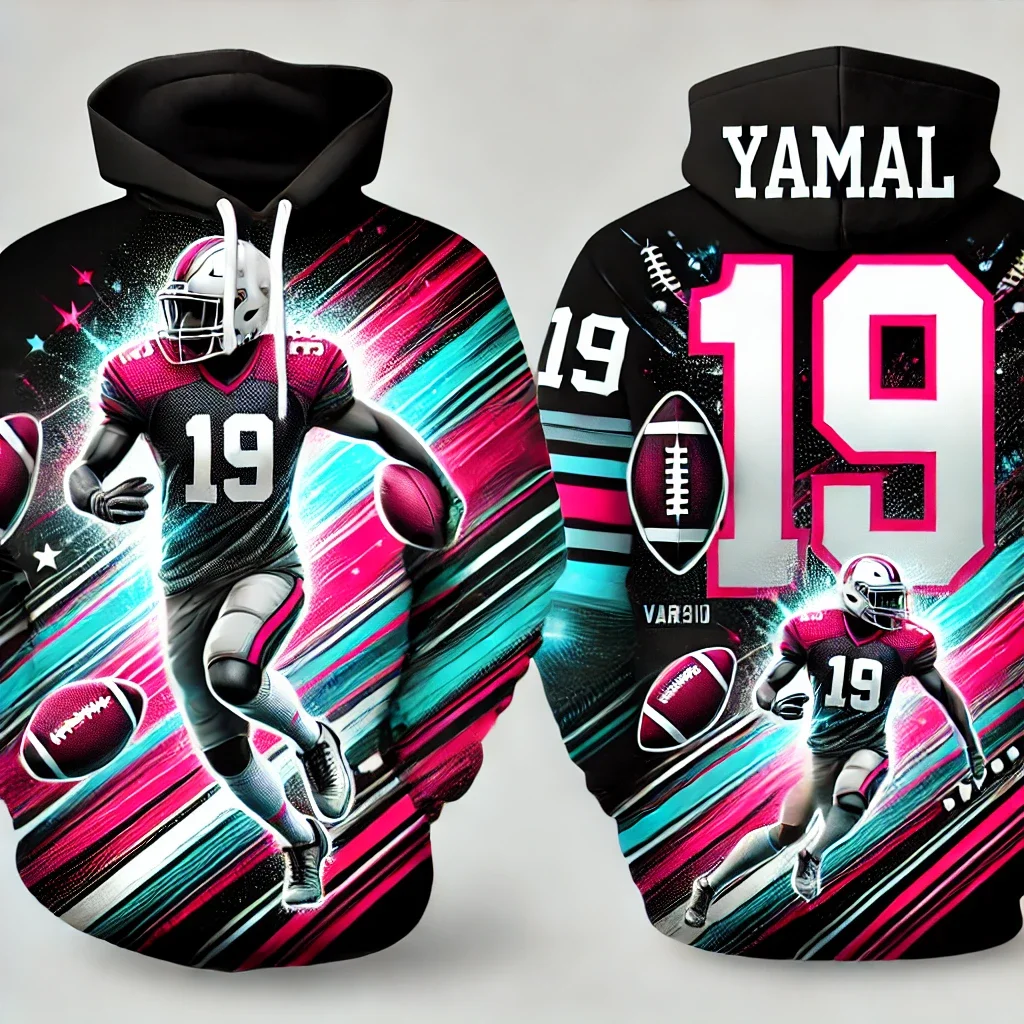 Children\'s Hoodie 24-25 Football Superstar Yamal Youth Hoodie Casual Loose Street Men\'s And Girls\' Fashionable Oversized Top