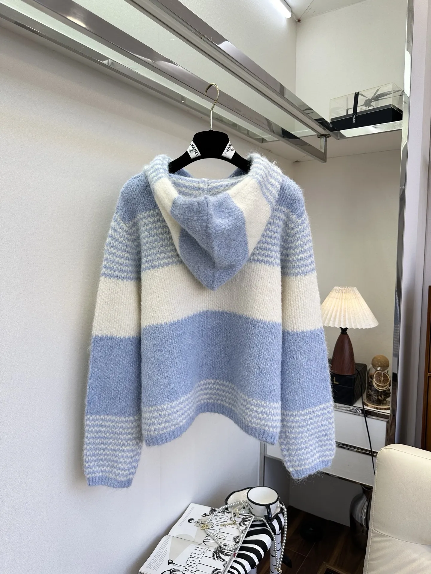 

25SS Autumn and Winter Women's Hooded Knitted Sweater Pullover SU256