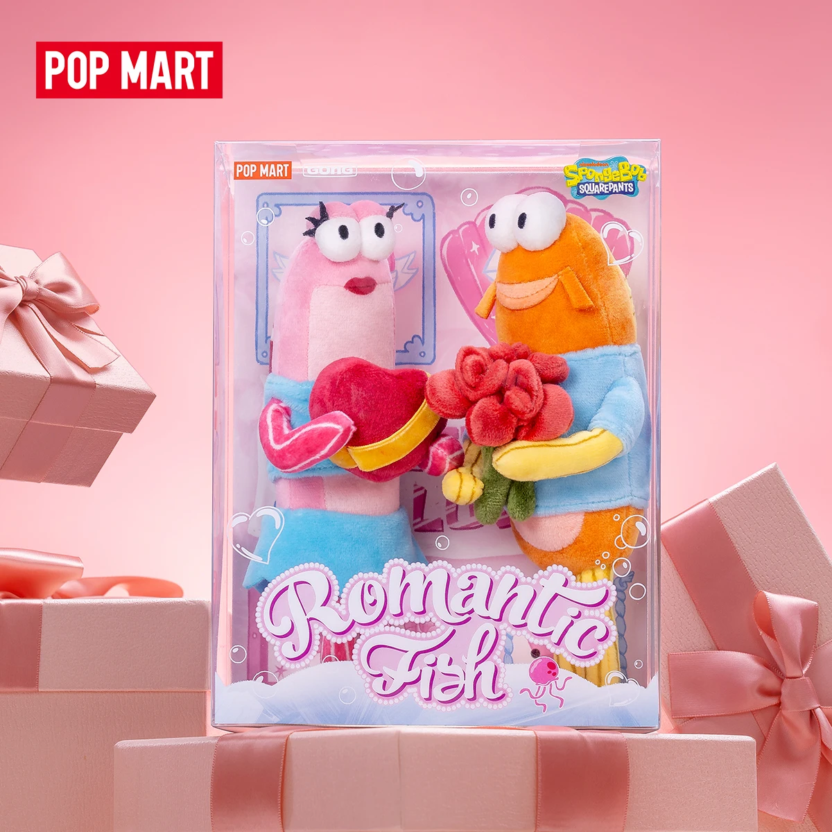 【EU EXCLD】POP MART Bikini Bottom Buddies - Romantyczna Seria Ryb - Pluszowe Zawieszki