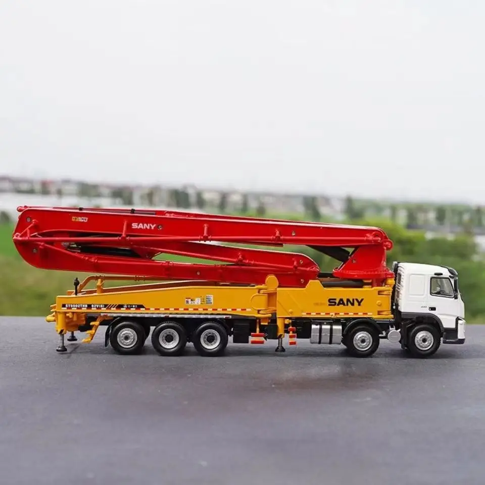 Original Sani Heavy Industry 62-meter Pump Truck Model 1:50 Volvo truck Alloy Engineering Machinery