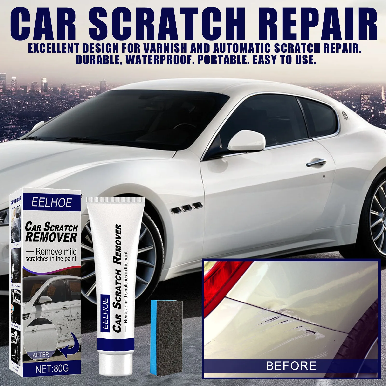 Car Scratch Remover Paint Care Tools Auto Swirl Remover Scratches Repair Polishing Auto Body Grinding Compound Anti Scratch Wax