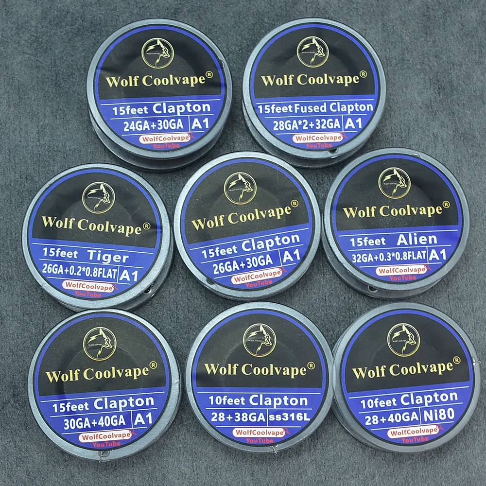 10/15 Chân A1/NI80/SS316L Ngoài Hành Tinh Hợp Nhất Clapton Dây Hổ Cuộn Dây Cho Làm Nóng Dây Taifun Gt5 rta Coilturd Một RDA QP KALI V2 RDA