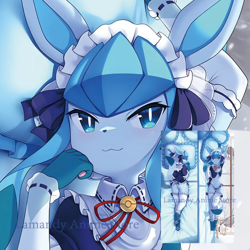 

Dakimakura Glaceon Anime Double Sided Print Pillowcase Life Size Body Pillow Cover