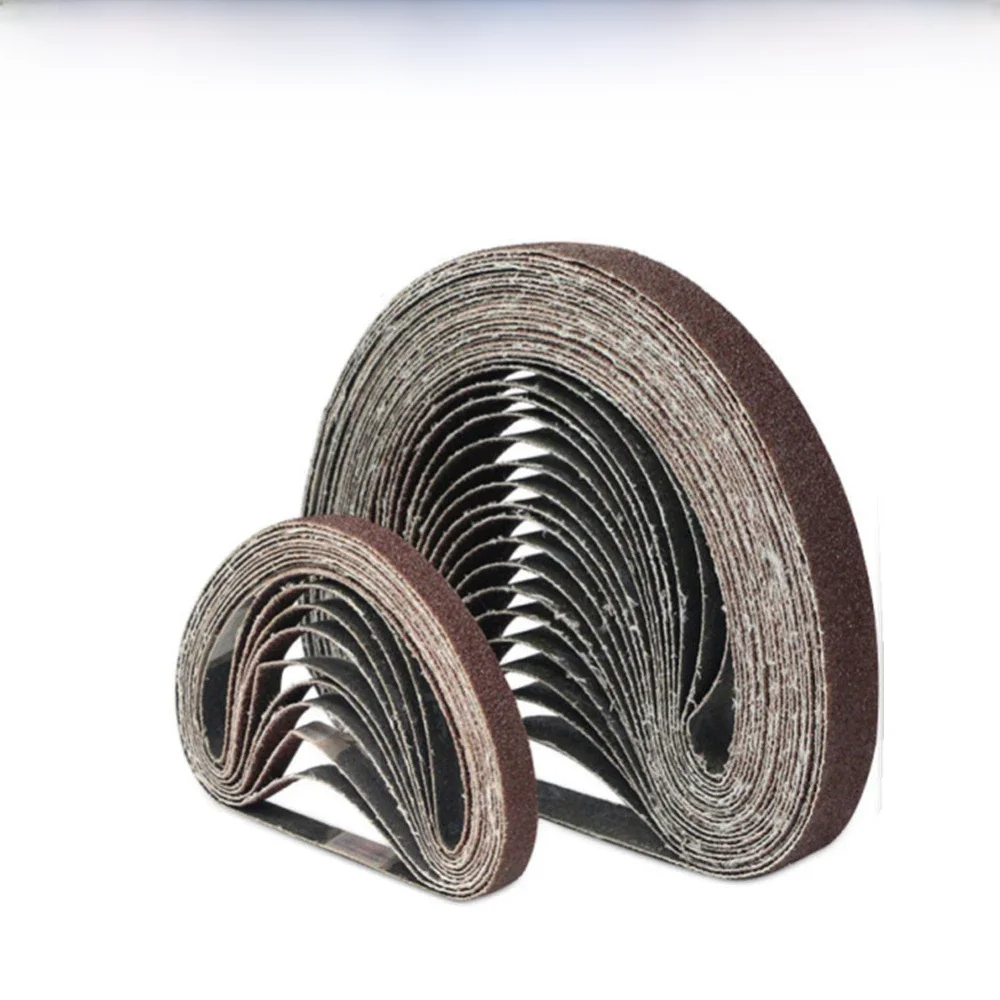 10szt/lot 10mm/20mm Papier ścierny taśmowy szlifierski do 10x330 20x520 Szlifierka taśmowa pneumatyczna Polerowanie Papaer Grit 60 80 120 180 240 320 400 — zdjęcie 2