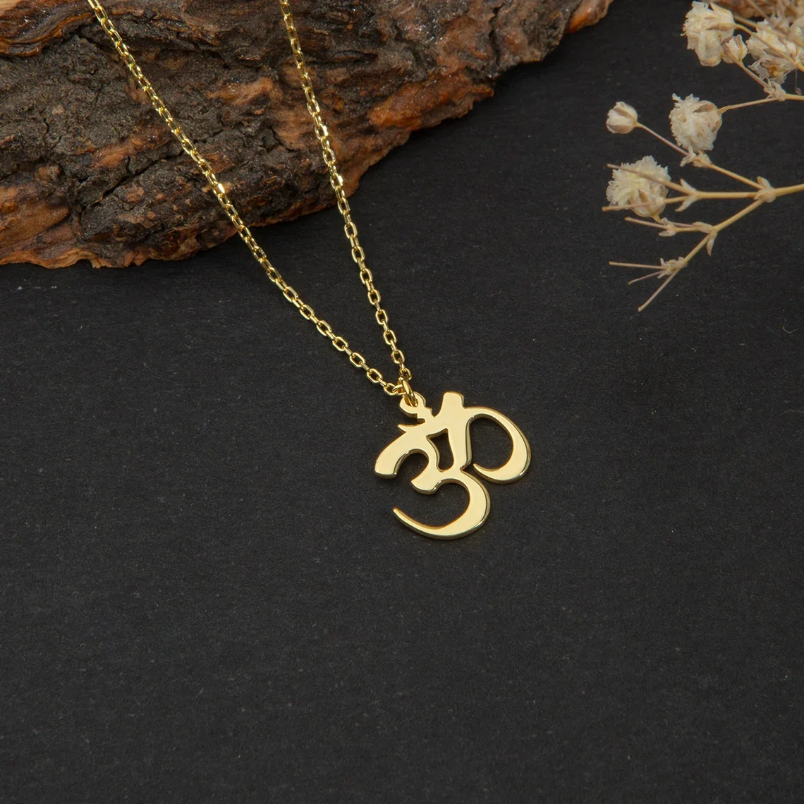 Stainless Steel  Yoga Om Necklace for Women Trendy  Aum Sanskrit Yoga Chakra Pendant Jewelry Mother's Day Gift