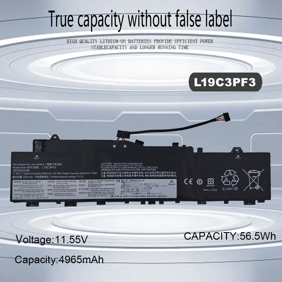 DXT New L19C3PF3 L19L3PF7 Laptop Battery For Lenovo Ideapad 5-14ALC05 14ARE05 14ARE05 14ITL05 Series L19M3PF4 5B10W86939