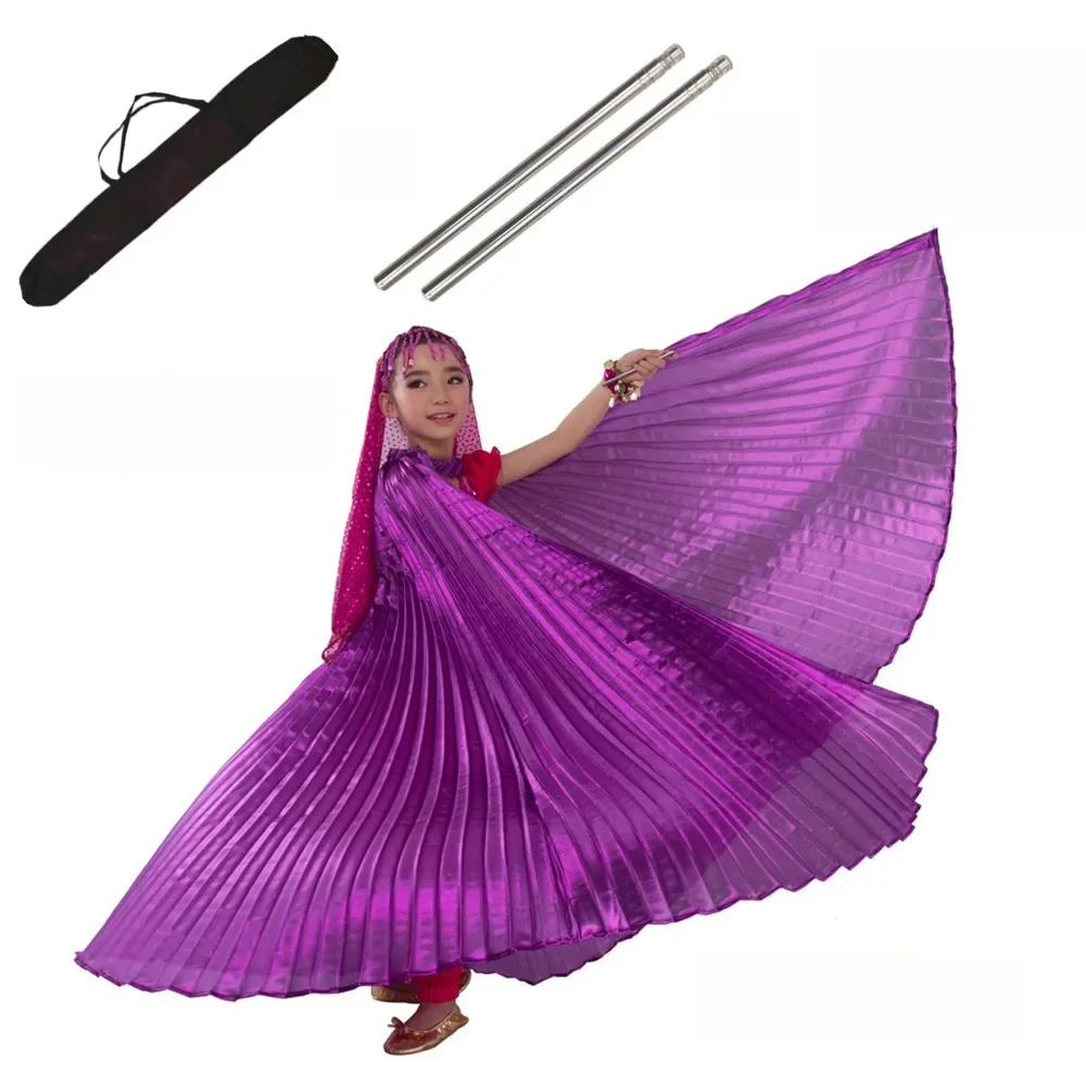 Skrzydła do tańca brzucha Isis Wings Bellydance dzieci Robs kije torba kostiumy do tańca brzucha taniec brzucha egipt dziewczyny dzieci złoty czarny — zdjęcie 2