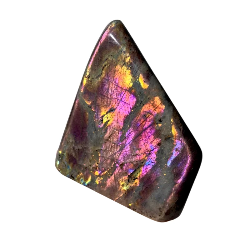 Natural Labradorite Decoration Multicolor Flash Polished Healing Crystal Stone Energy Display Specimen