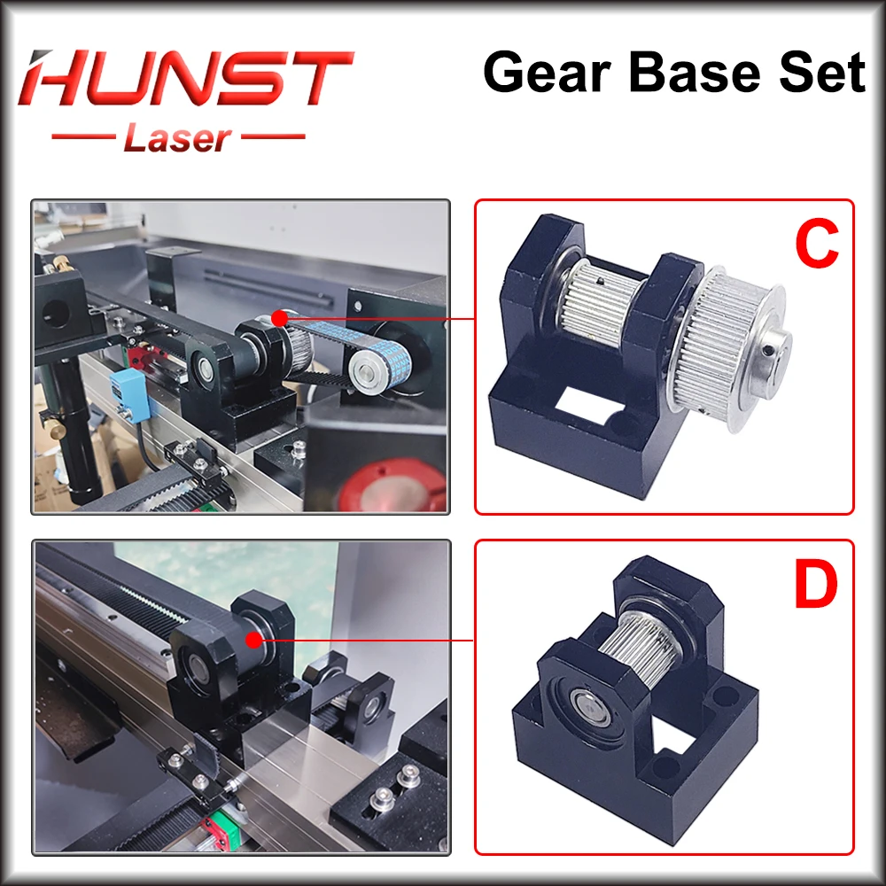HUNST Gear Base Set: 3M Reduction Box Idler Pulley Tensioner Timing Pulley Synchronous Wheel Seat Fastener Mounting Support