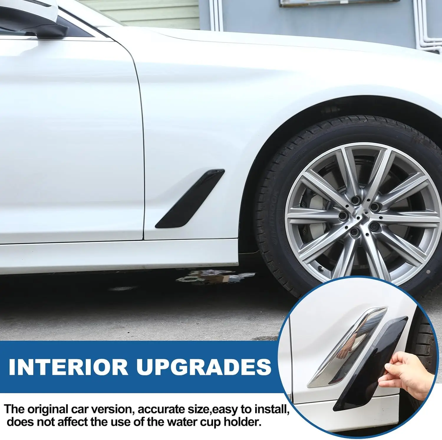 ألياف الكربون سيارة الجبهة الحاجز غطاء منفذ تنفيس الهواء لسيارات BMW G30 G31 G38 5 سلسلة 2017-2023 اكسسوارات التصميم