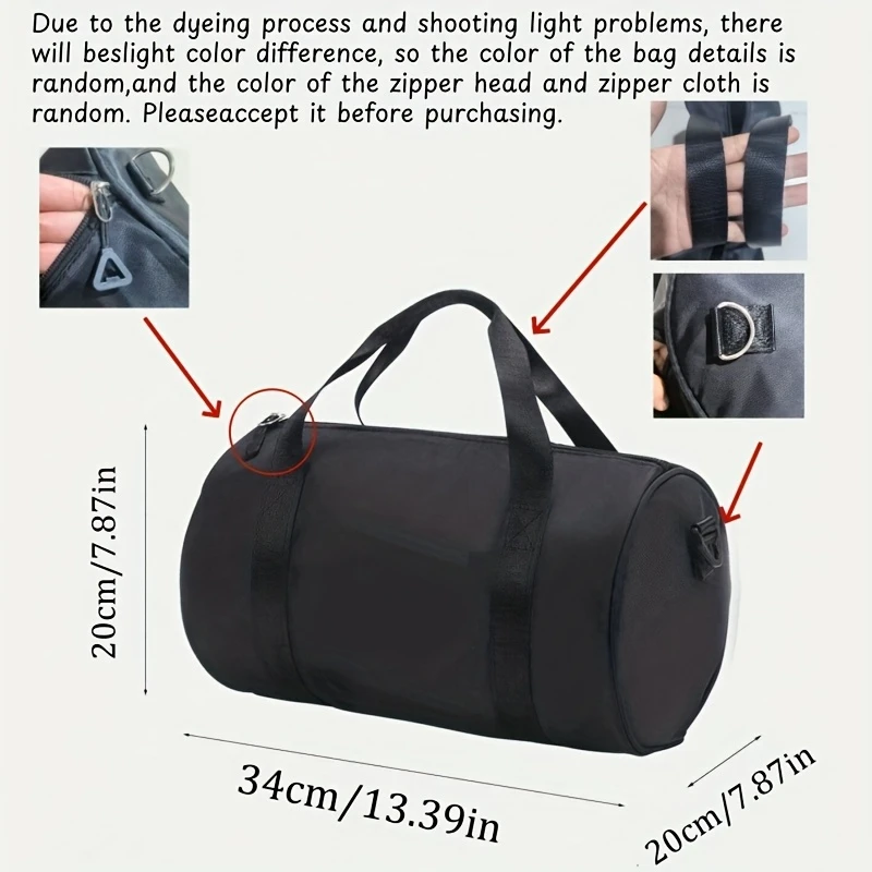 Custom Wreath Gymnastics Dance Print Crossbody Bag Personalized Name Nylon Large Capacity Fitness Yoga Swimming Travel Bag image 2