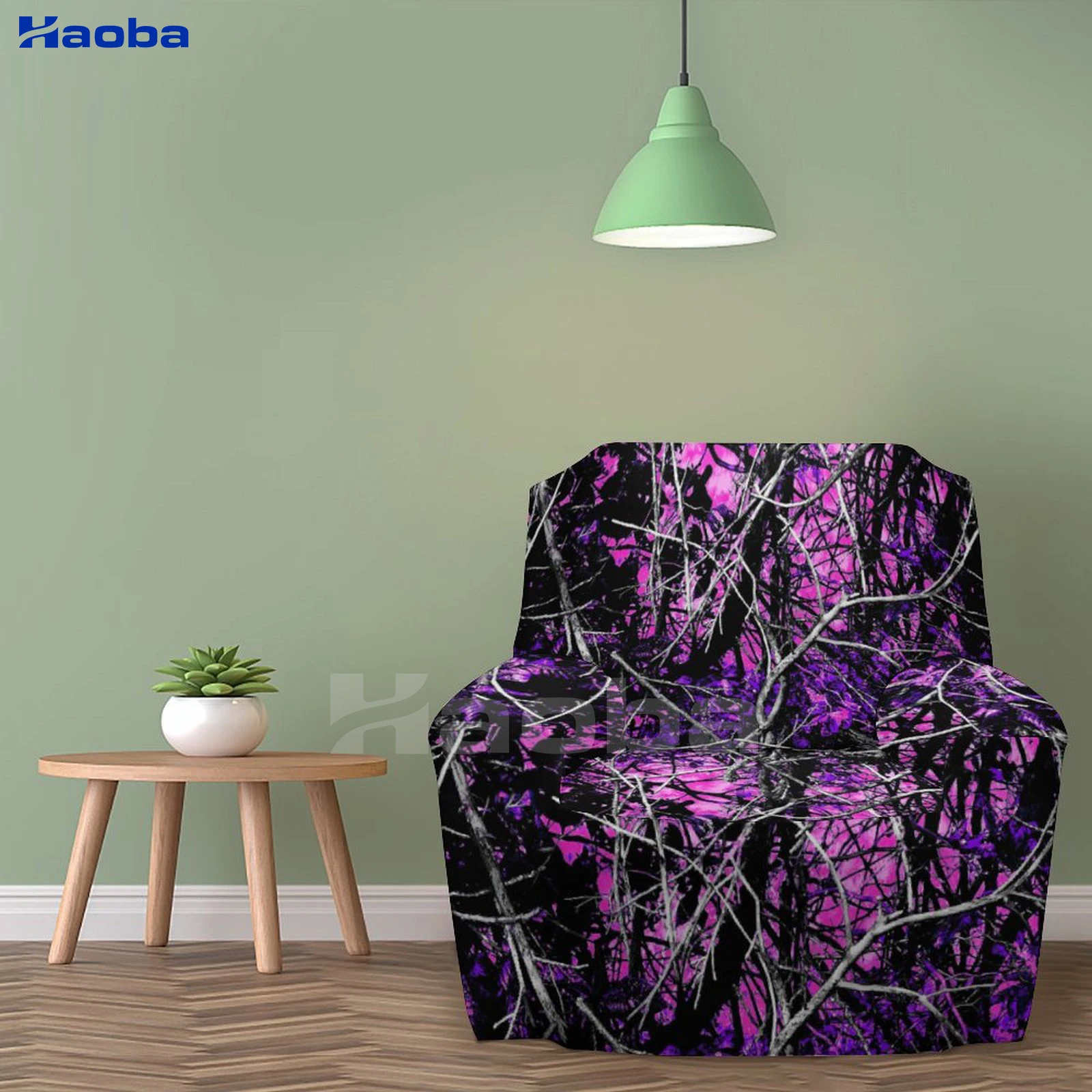 Purple Wildfire Camouflage Hunting Couch Covers,Chair/Sofa Covers, Stretch,Printed,Armchair Slipcover