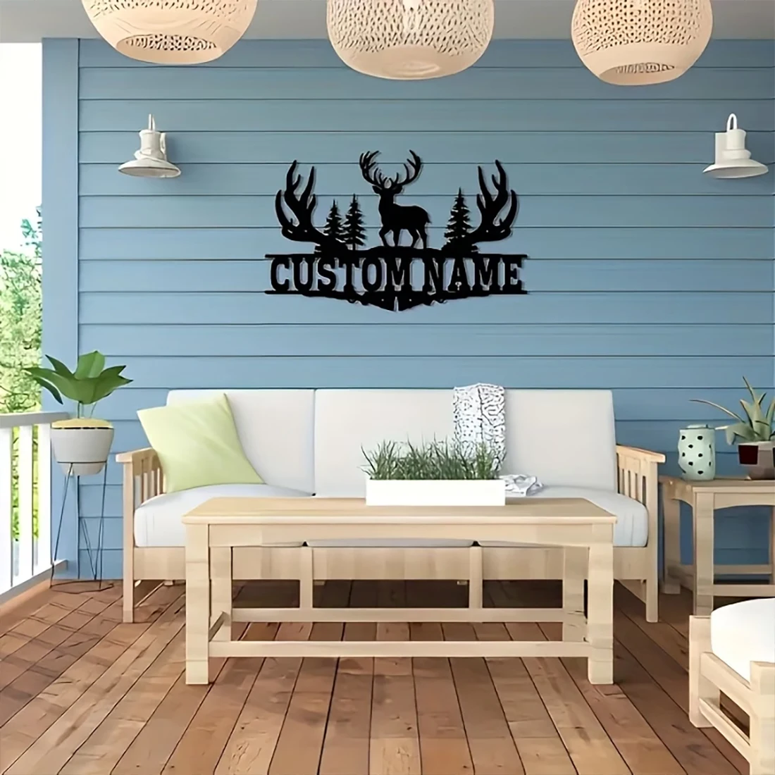 Customizable Rustic Deer Antle - Hunting Outdoor Christmas Decorations review and price