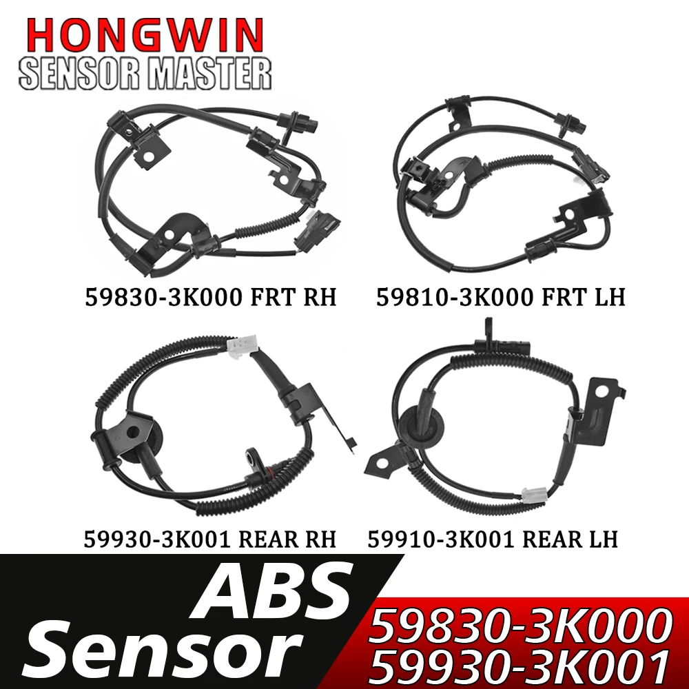 Front Raer Left Right ABS Wheel Speed Sensor 59810-3K000,59830-3K000,59910-3K001,59930-3K001 For Hyundai Sonata Azera 2005-2011