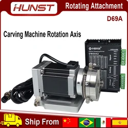 Przystawka obrotowa HUNST Średnica 69 mm Uchwyt urządzenia Chwytak Trzy uchwyty Obrotowy stół roboczy do maszyny do znakowania laserowego