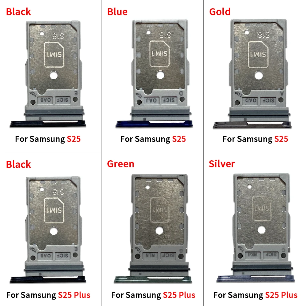 Dual Chip SIM Card Tray For Samsung S25 S25 Plus S25 UltraPhone SIM1 + SIM2 Card Tray Replacement Parts