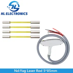 Yag Laser Rod Crystal for Tattoo Removal  Laser Spare Parts 5*85mm