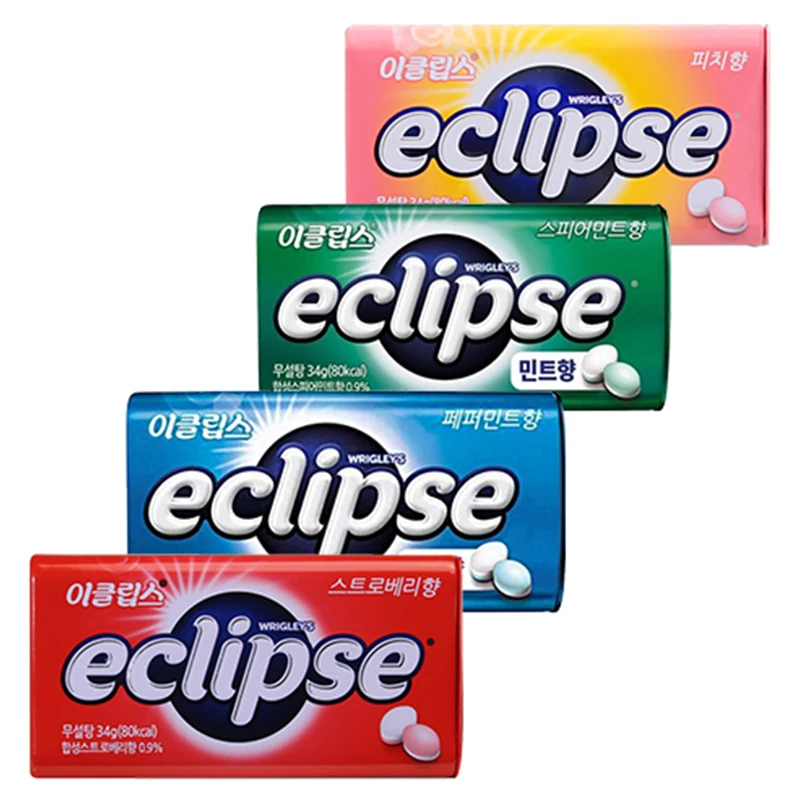 Eclipse Candy Mini sin azúcar, 4 tipos, menta verde, melocotón, fresa