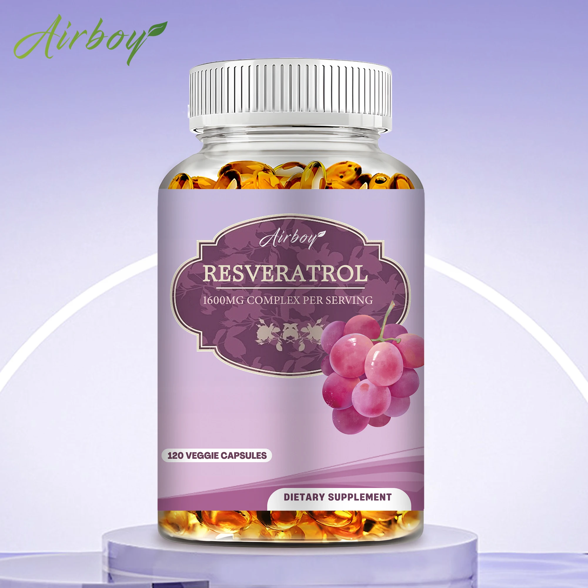 Resveratrol Capsules - Healthy Aging, Brain Boost, Joint Health, Anti-aging, Antioxidant - 120 Capsules