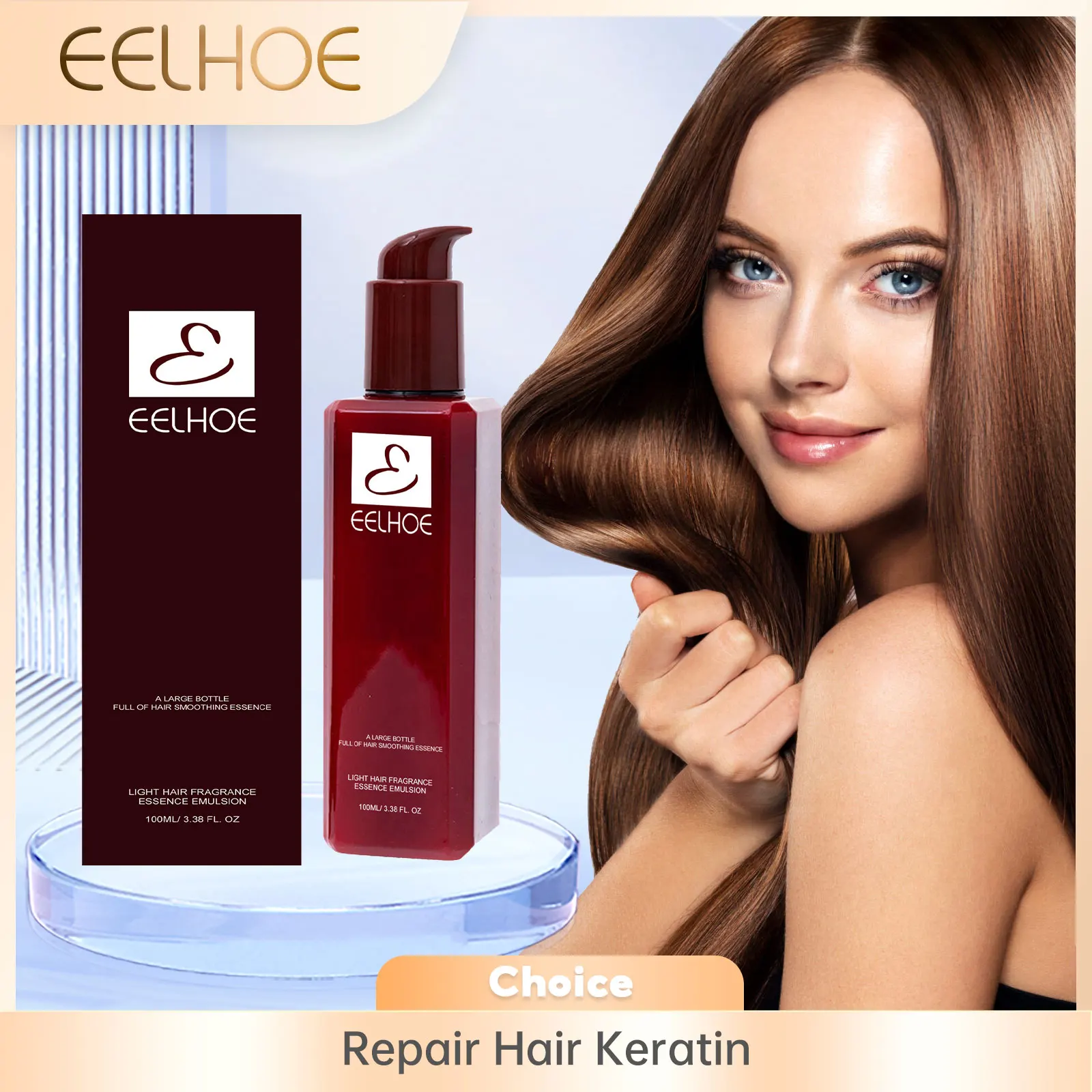 

Hair Smoothing Essence Conditioner Improve Dryness Curly Leave-in Repair Keratin Hair Damaged Hair Treatment Nourishing Serum