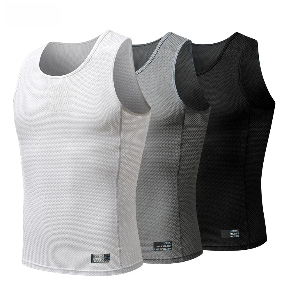 AliExpress ZRSE Men Cycling Vest Base Layer Summer Bicycle Clothing Jersey Sleeveless Women MTB Road Bike Clothes Mesh Underwear White Black