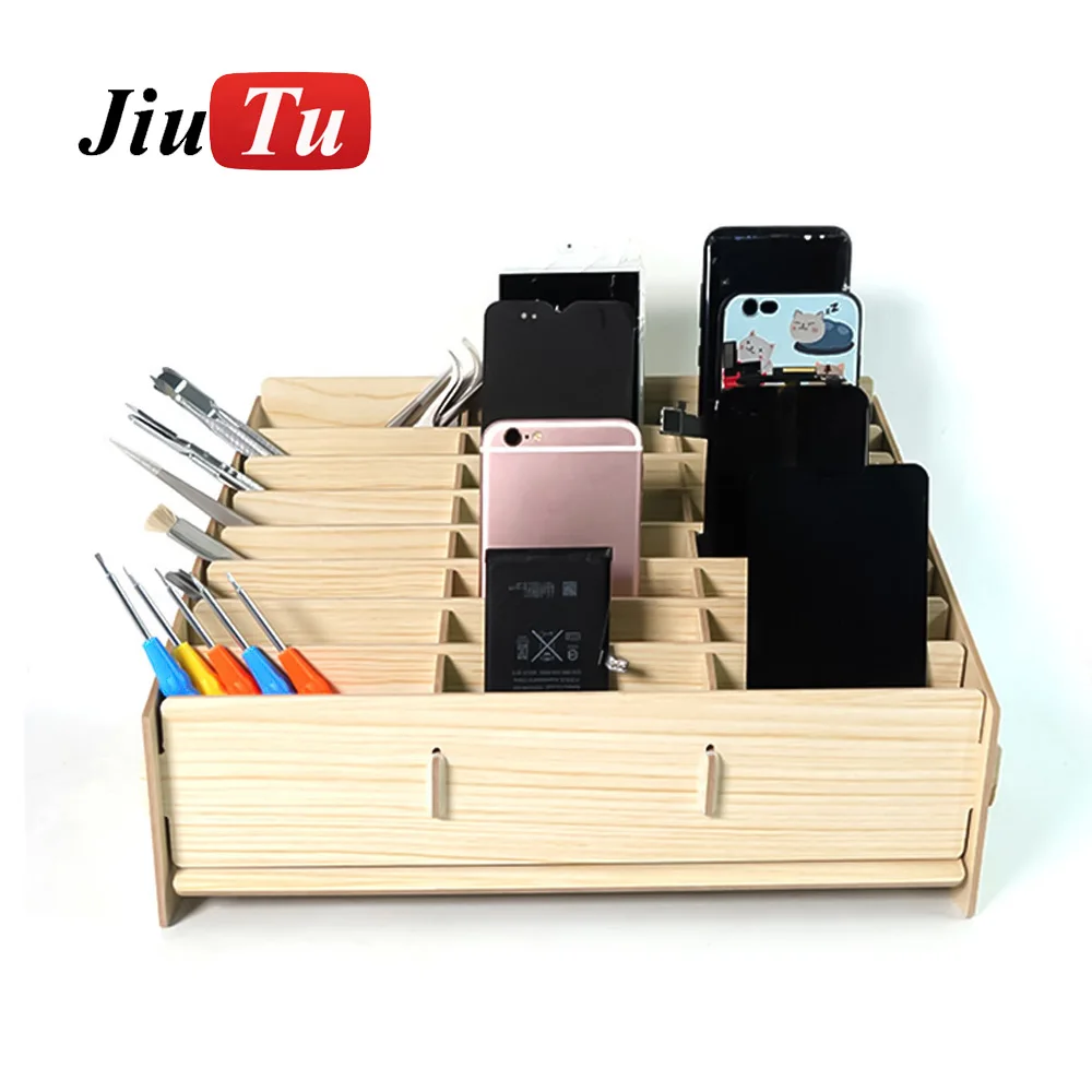 SUNSHINE SS-001B 24 Grid Cell Phone Management Box Storage Bins For Repair Working Table Storage