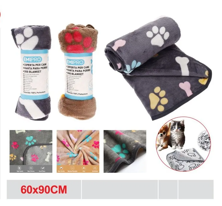 3 stuks wasbare, zachte en duurzame dekens voor honden en katten, gemaakt van zacht fleece, geschikt voor honden, katten, konijnen en andere huisdieren, 60 x 90 cm, in verschillende kleuren.