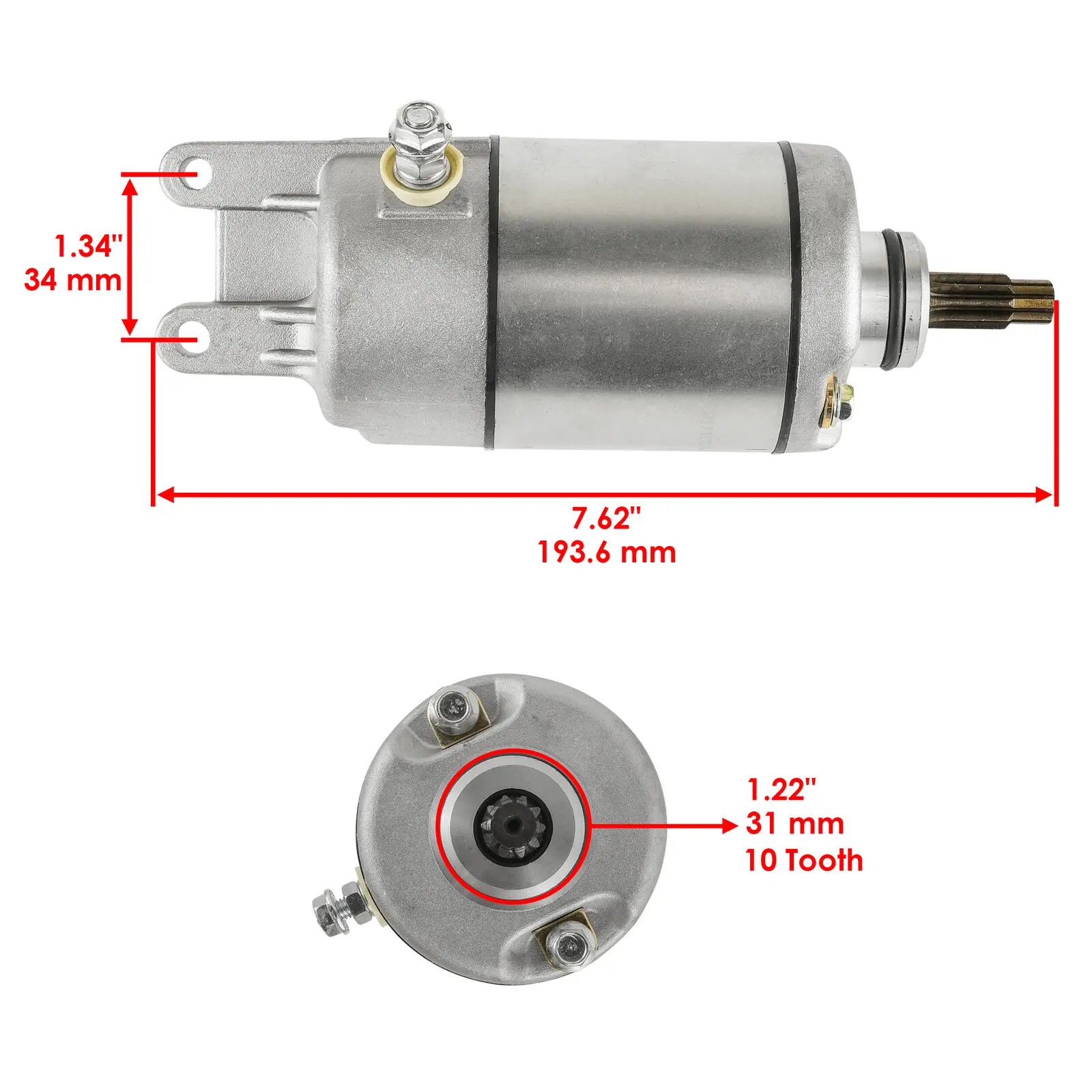 

711-296-390 Starter Motor for Aprilia 125 150 200 Scarabeo1999-2004 for Bombardier Rally 175 ATV 03-2004 AP0296390 420-296-390