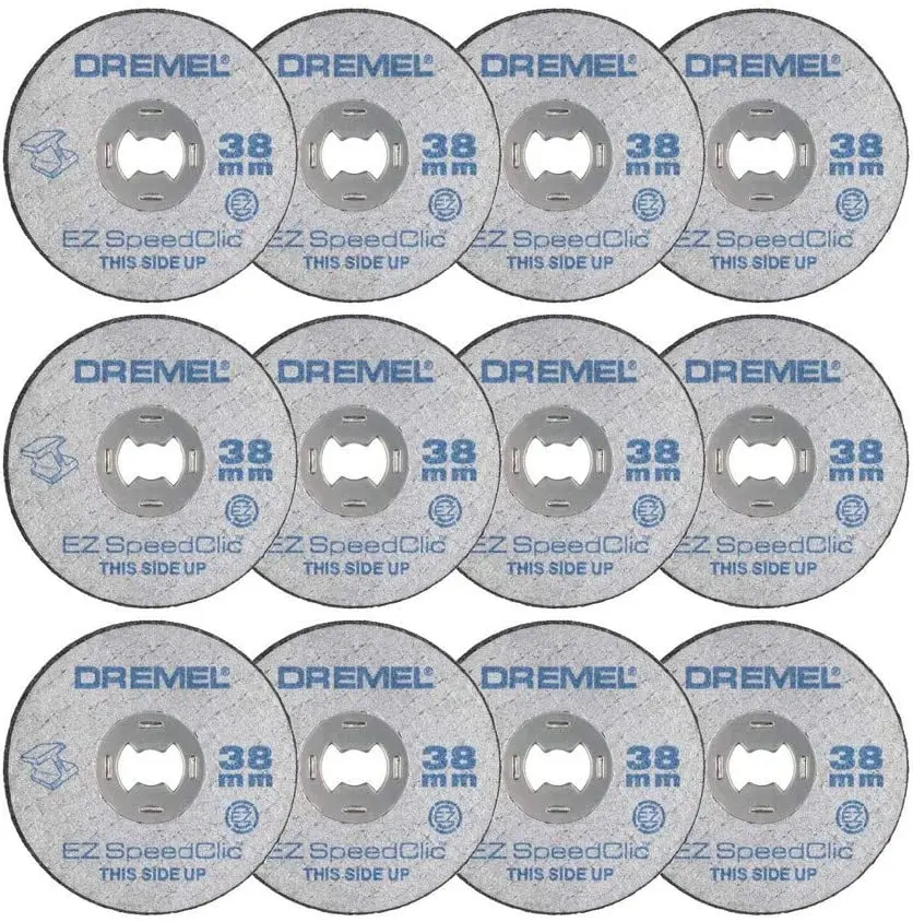 Dremel EZ SpeedClic SC456B Metal Cutting Wheel 12-pack, 12 Cutting Wheels with 38mm Cutting Diameter for Rotary Tools