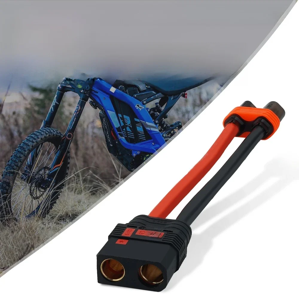 Złącze żeńskie QS8 na 6 mm męskie lub męskie na 6 mm żeńskie złącze 8AWG 10 cm do przewodu adaptera akumulatora Sur Ron EBMX — zdjęcie 2