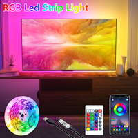 1-30M 5V USB LED Strip Lights SMD 5050 RGB LED Light Flexible Ribbon Lamp Bluetooth APP Control Color Change For TV Backlight