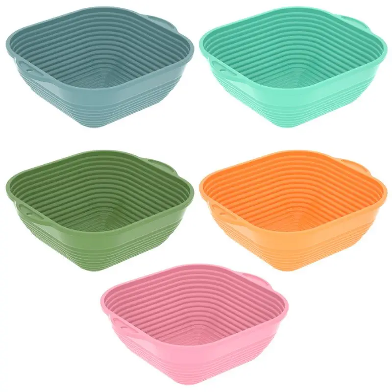 Silicone Bread Basket Baking Dessert Oval Dough Bread Proofing Baskets Collapsible Storage Fermentation Sourdough Basket Kitchen