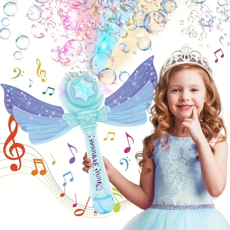 Kinderbubbelstaafje voor meisjes vanaf 3 jaar, oplichtende bellenstokje voor kleine meisjes, 3 jaar oud kinderspeelgoed - bubbelfeestcadeau