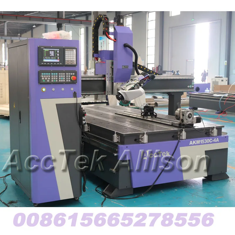 

AccTek Wood CNC Router 3D Carving Cutting Machine 1500*3000mm 2000*3000mm ATC 10 Tools Furniture Line Production 3/4/5 Axis