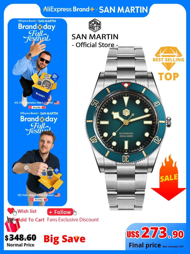 San Martin SN0138 37mm BB54-style diver (ST2130 automatic)