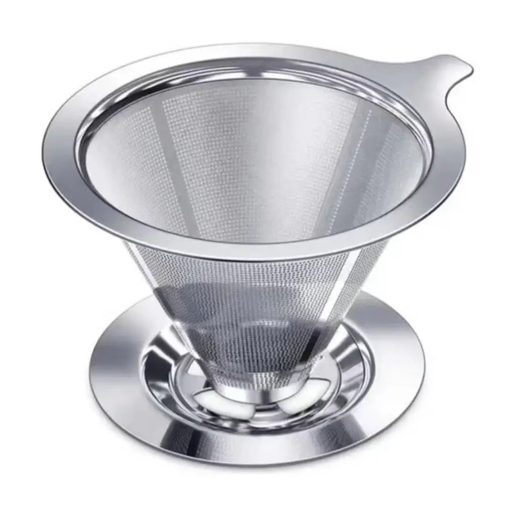 Coador Filtro De Café Inox 103 Reutilizável Grande Sem Uso De Papel