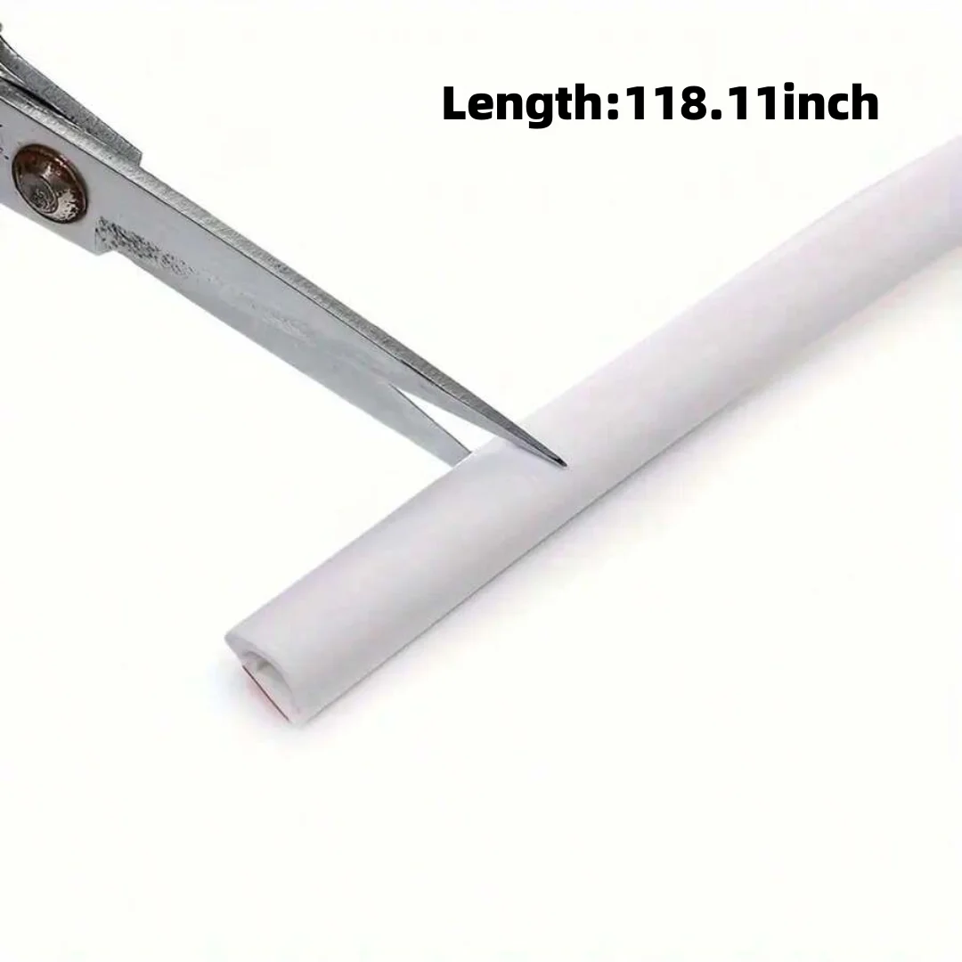 1PC 118.1inch Anti-extrusion Floor Cord Cover Arc Cord Protector Durable Extension Wiring Duct Protector Home Outdoor