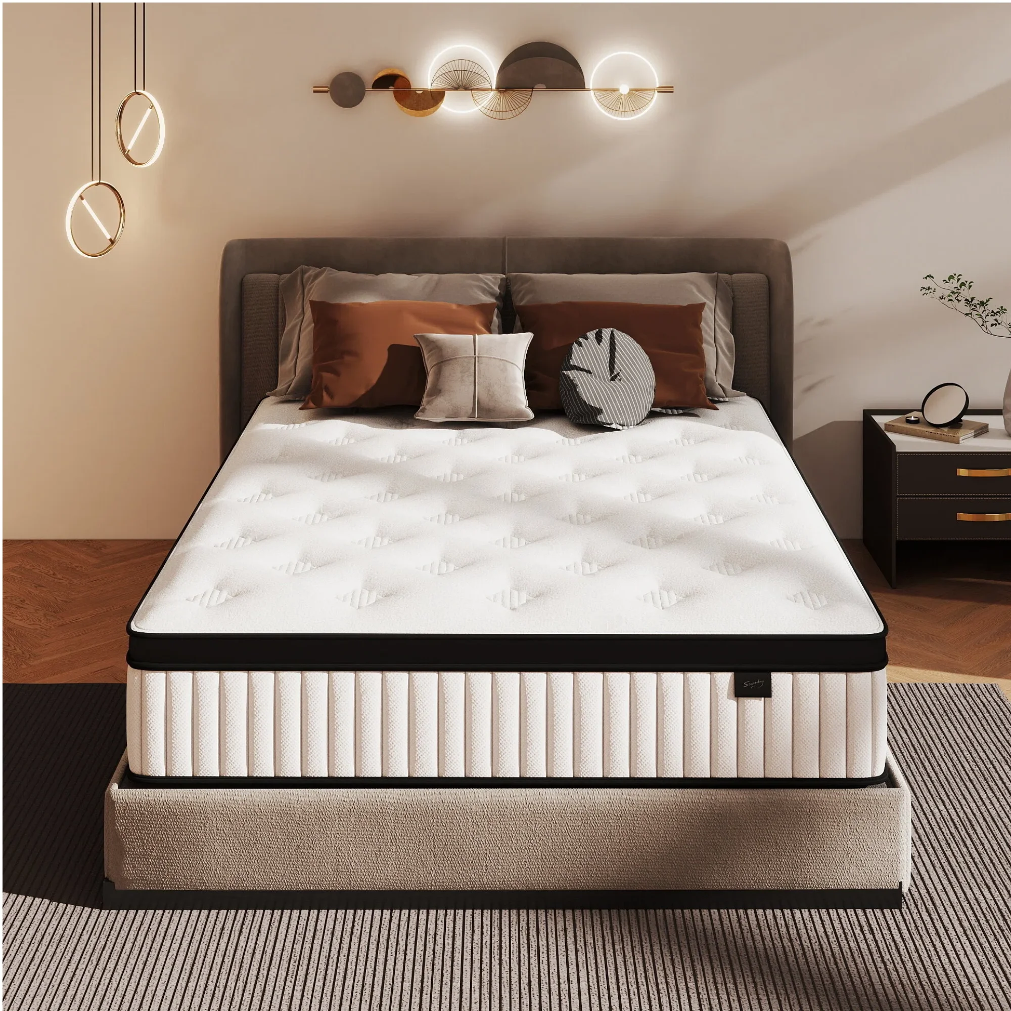 10/12 inch Queen/Full/King Mattress High density, medium firmness, provides strong support for the body