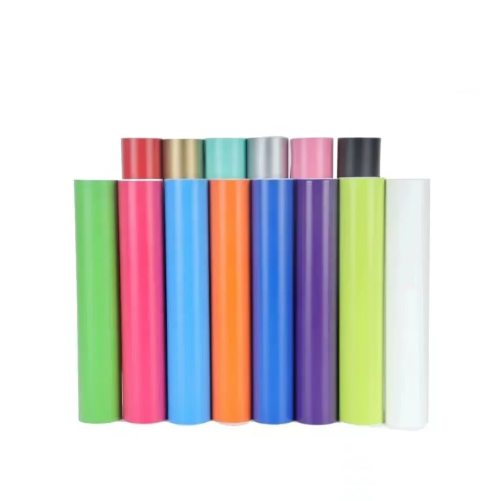 Feuilles de vinyle adhésives permanentes, couleurs métalliques mates, pour noël, Halloween, fête, décoration de la maison, autocollants artisanaux pour voitures