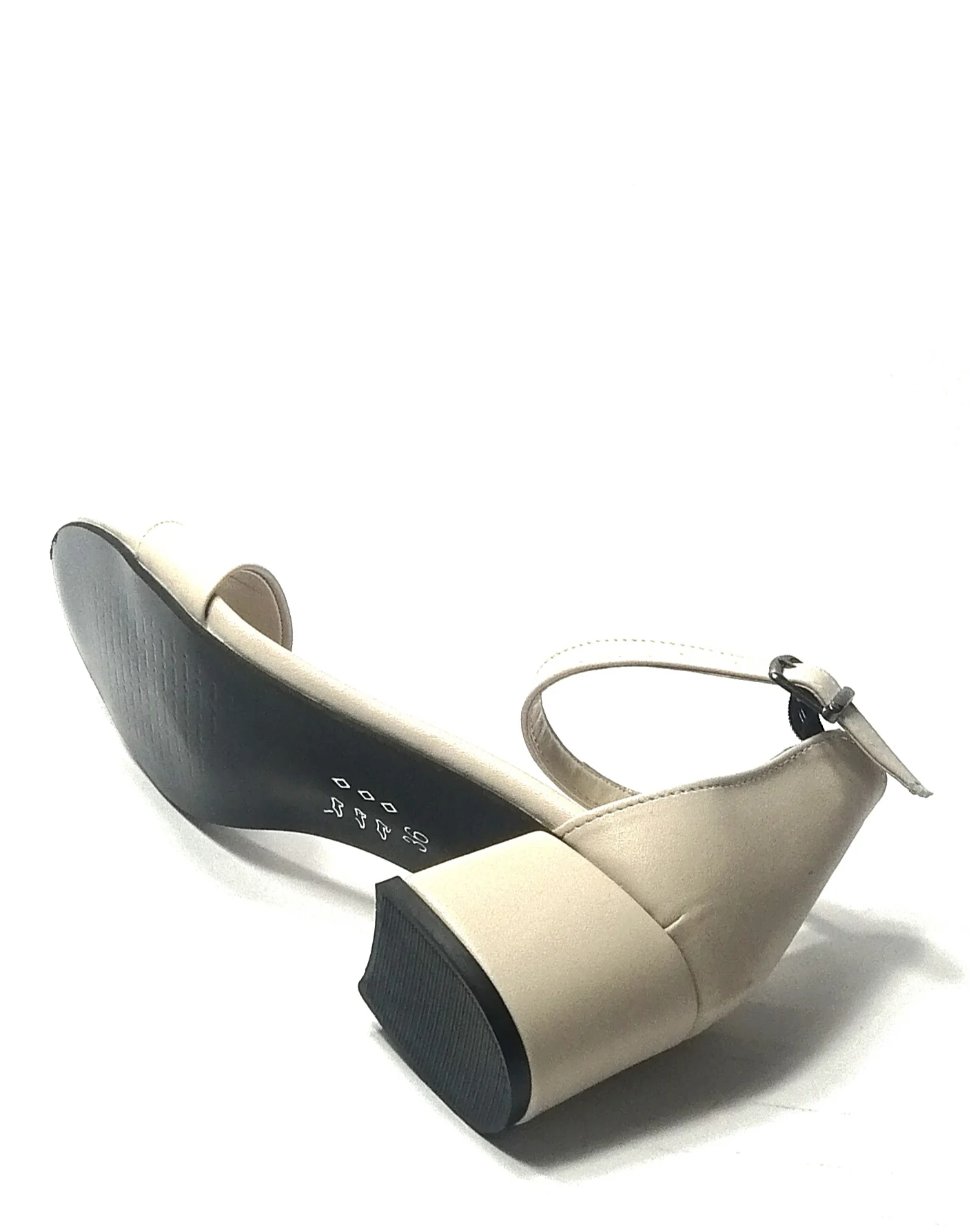 WOMEN'S CREAM BEIGE SINGLE STRAP LUXURIOUS THICK HEEL SUMMER SANDALS OFFICE WEDDING AND DAY SHOES NEW SEASON 5 CM HEEL HEIGHT image 3