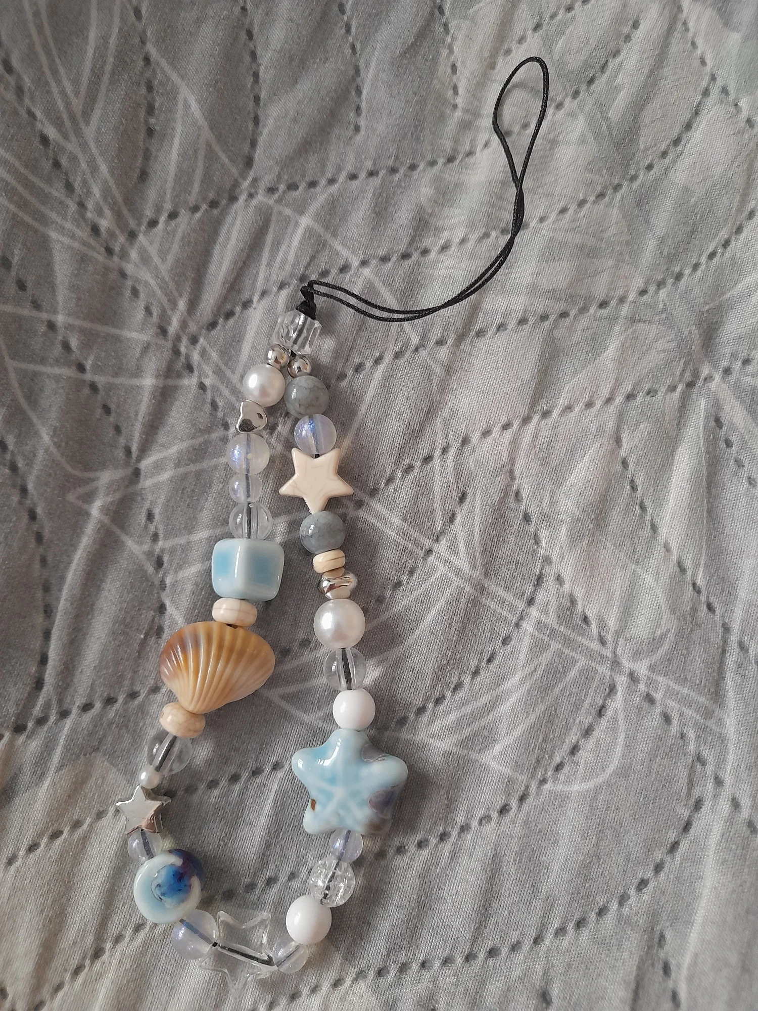 INS Star Seashell Beaded Cute Charm Chain Phone Lanyard Keychain Woman Girl Bag Pendant for Mobile Phone Pendant, Key Pendant photo review