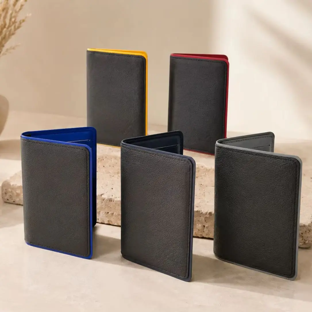 2026 New Wallet Card Holder Plaid Coin Purse Five-Color Canvas Epi Leather down details 8 X 11 X 1 Cm
