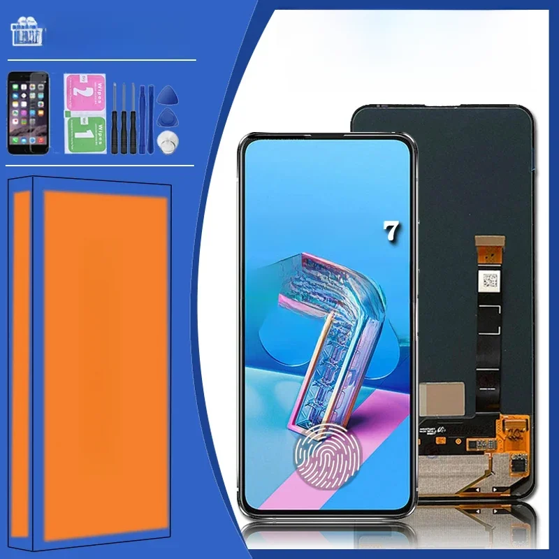 Wyświetlacz AMOLED z ekranem dotykowym i digitizerem do Asus Zenfone 7 ZS670KS / Zenfone 7 Pro ZS671KS, zamiennik LCD do Zenfone 8 Flip ZS672KS — zdjęcie produktu 7