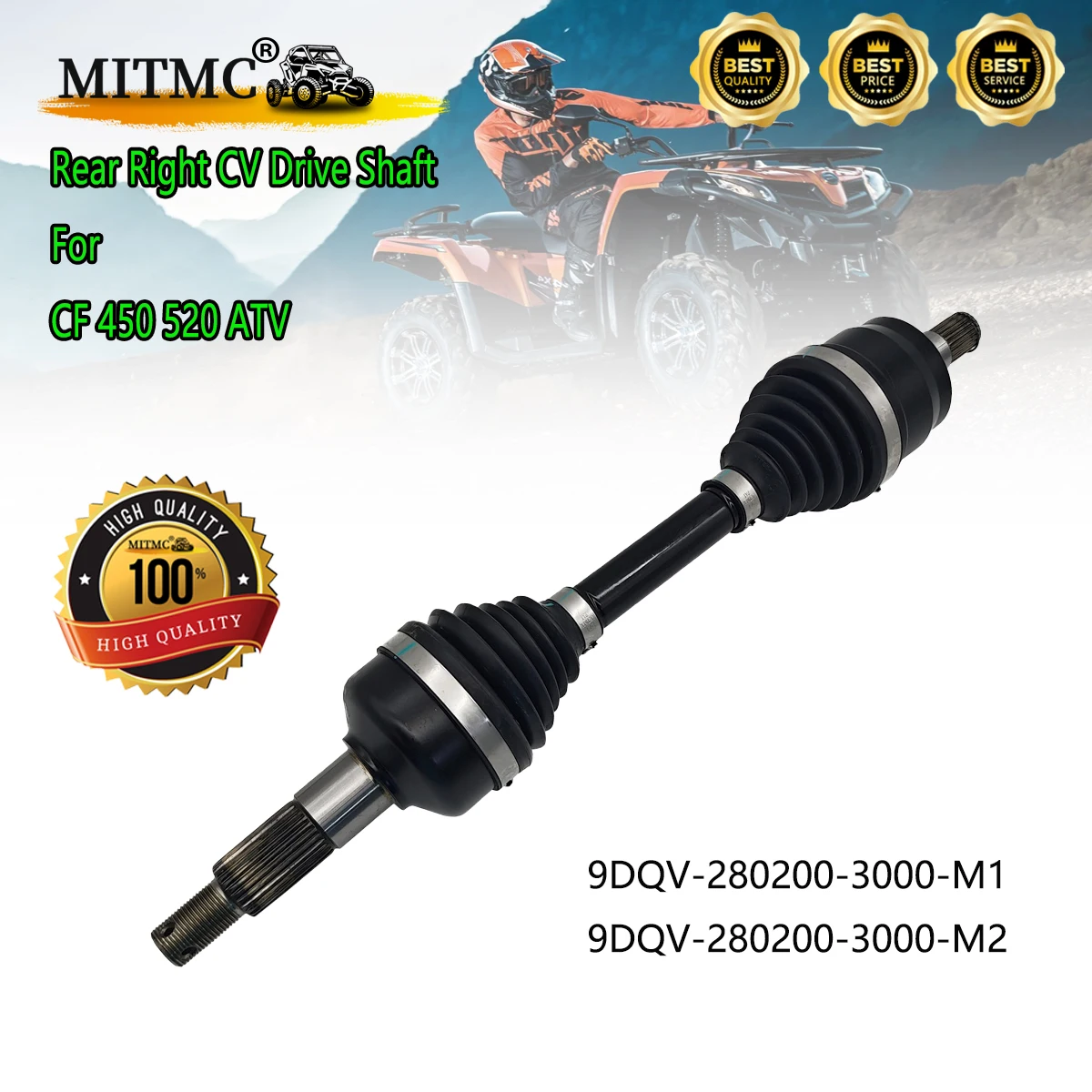 Original Rear CV Drive Shaft For CF 450 520 ATV 9DQV-280100-3000-M1 9DQV-280100-3000-M2 9DQV-280200-3000-M1 9DQV-280200-3000-M2